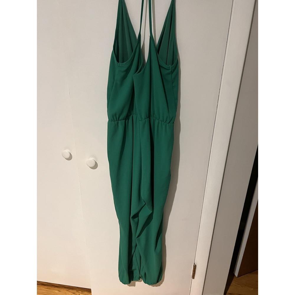 Fashion Union Women's Jumpsuit Small Green Tank Sleeveless Stretch Spaghetti - Picture 7 of 7